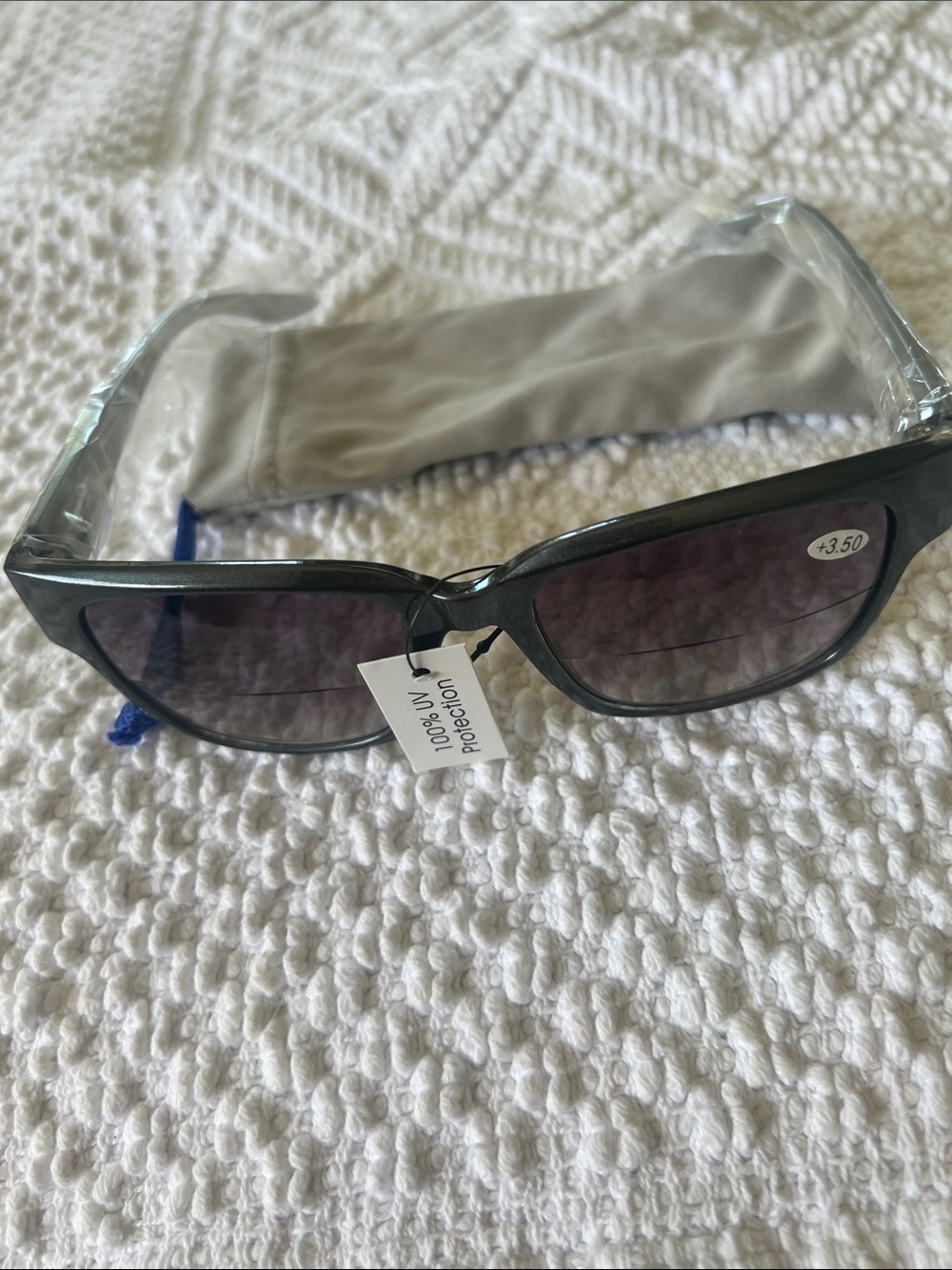 +3.50 JM New York Black bifocal Polarized Sunglasses - UV Protection